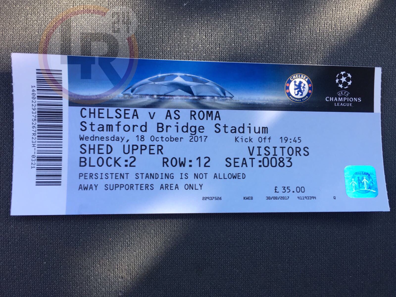 ChelseaRoma, 2100 i biglietti a disposizione per la prima fase di