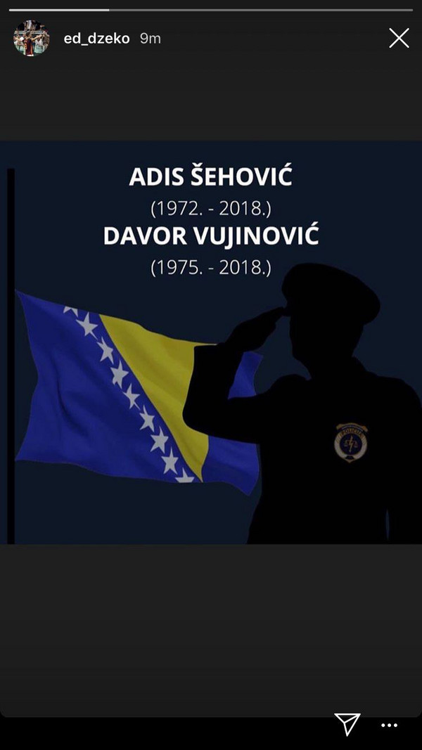 Instagram, Dzeko in lutto per i due poliziotti uccisi a Sarajevo (FOTO)