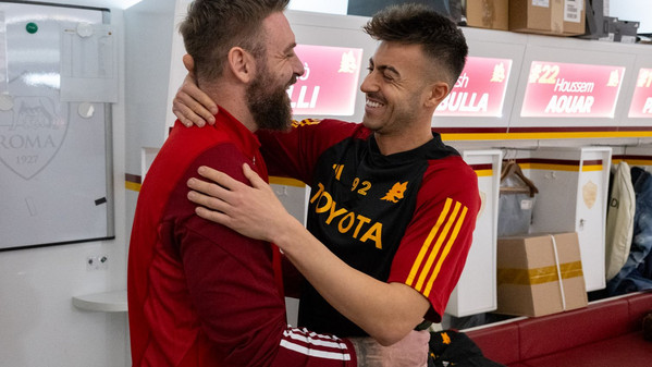 de-rossi-e-el-shaarawy-trigoria