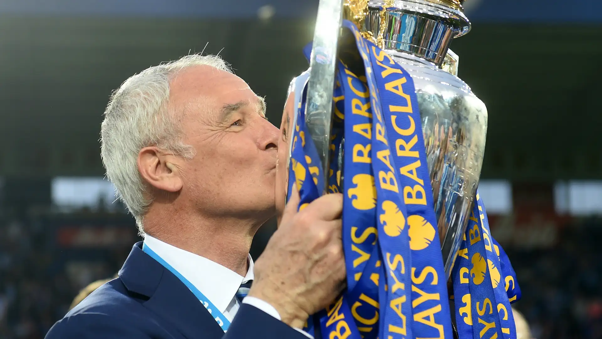 Ranieri nello spogliatoio del Leicester